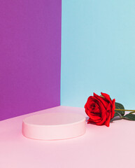 Suitable for Product Display and Business Concept. Minimal Valentines Day concept made with product...