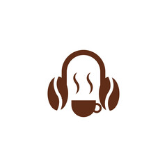 coffee music logo design concept