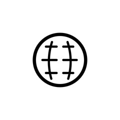 Obraz premium Globe line icon. World, knowledge, location, exploration, continents, demonstration, travel, world wide web. communication concept. Vector black line icon on white background