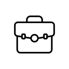 Diplomat and chart line icon. Diagram, diagram, drawing, graph, plan, case, income, revenue, earnings, revenue, profit, remuneration. business concept. Vector black line icon.