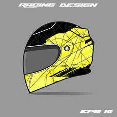 helmet wrap design with black and red color theme