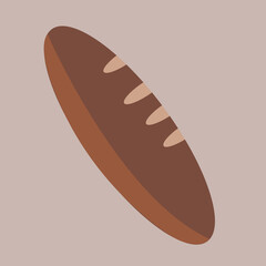 vector parisian bread that looks very tasty and appetizing