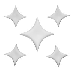 gold, set, illustration, 3D