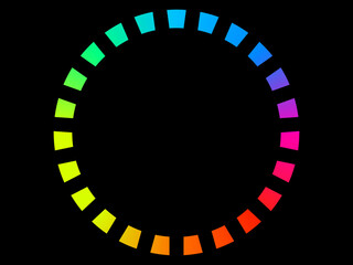 Fototapeta na wymiar RGB circle, RGB color on black background 