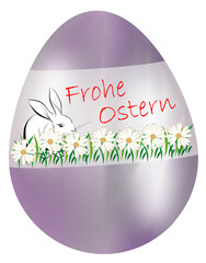 Osterei mit Muster gestreift rot blau grün gelb gold silber lila freigestellt  Hintergrund transparent