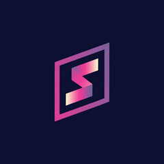 Gradient s letter modern logo
