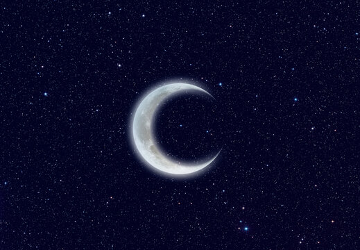 Crescent Moon "Elements of this image furnished by NASA "