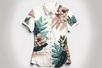 Flower Fashion T-Shirt Design Generative AI