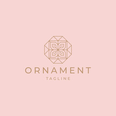 Ornament logo design vector template