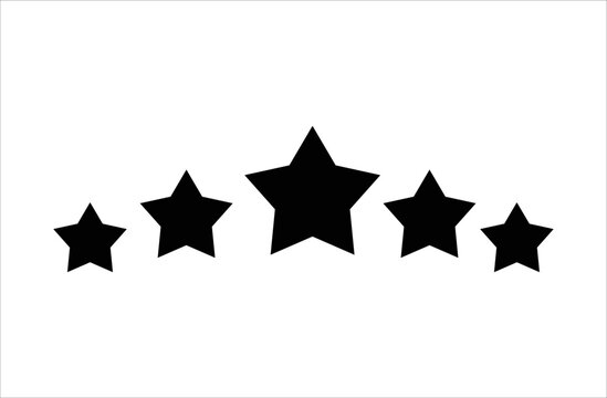 5 star icon forming an arch. Vector illustration