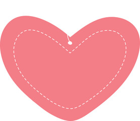 Heart Shape Note Tag Card Valentine