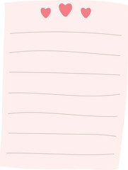 Valentine Cute Paper Line Note