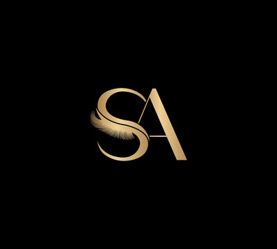 SA beauty lash logo design