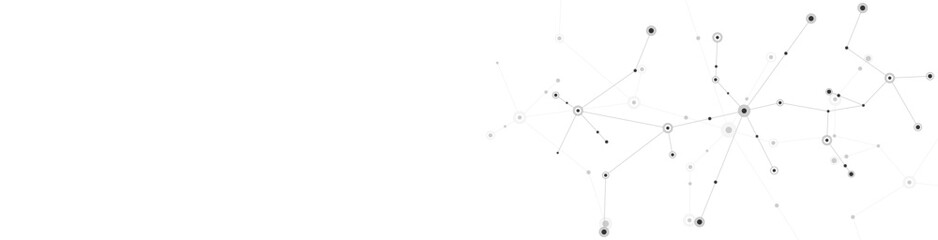 Abstract background and geometric pattern with connecting the dots and lines for banner design or header