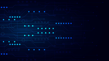 Obraz premium technology background with hi-tech digital data