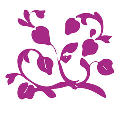 An abstract transparent Valentine's Day design element.