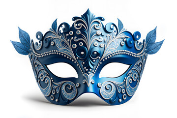 Venetian carnival mask isolated on white background. Illustration. Vector illustration. With decorations. Generaive AI