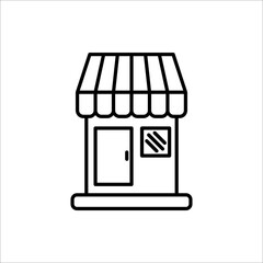 Store building icon illustration isolated vector sign symbol.