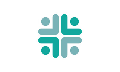 Plus sign logo template. Medical healthcare hospital symbol.