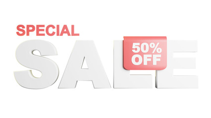 3d render special sale promotion label promotion