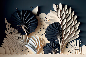 Abstract Papercut Background VI