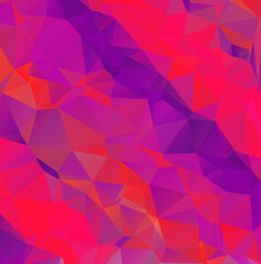 Multicolor mosaic backdrop. Geometric low polygonal background. Design element for book covers, presentations layouts, title backgrounds. Vector clip art.