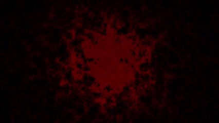 abstract bloodstain appears on a black cloth 4k background. Render 3d murder crime. Motion graphics
