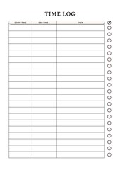 Plan Your Time log planner 