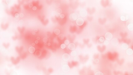 Abstract  red background with heart shape bokeh , in valentine's day , illustrat
