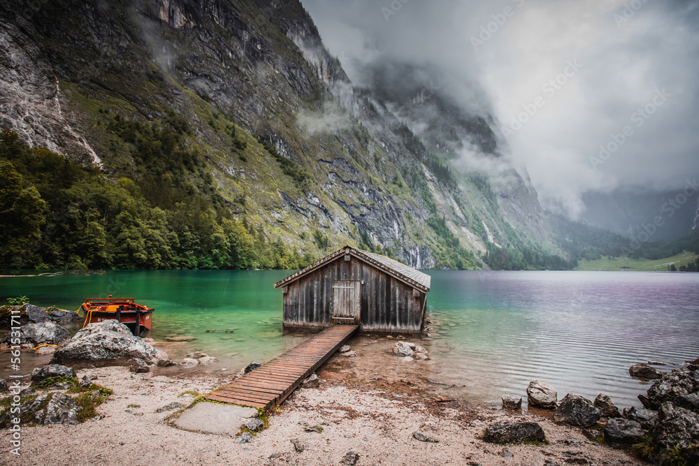 Wall mural obersee boat dock hangar