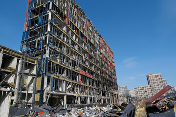 Russia - terrorist country, destroyed shopping and entertainment center in Kyiv