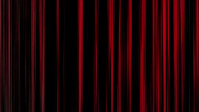 The abstract red curtain of the theater is lowered. Waiting for the 3d render performance. The end of the ovation movie. Culture slow motion motion design 4k.