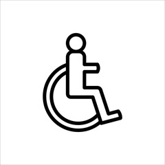 Disabled Handicap Icon. isolated on white background