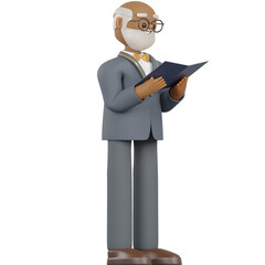 Priest 3D render illustration