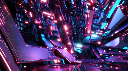 Generative AI super computer quantum from alien technology. Unknown technology for inspiration tech background.