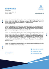 Modern company creative letterhead vector template