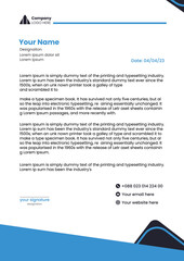 Modern company letterhead vector template