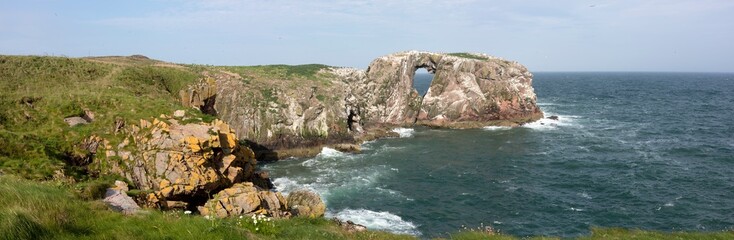 Cliff arch - North sea coast trail - Aberdeenshire - Scotland - UK