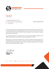 letterhead template vector, minimalist style, printing design, business template, flyer layout, concept background