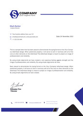 letterhead template vector, minimalist style, printing design, business template, flyer layout, concept background