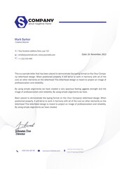 letterhead template vector, minimalist style, printing design, business template, flyer layout, concept background