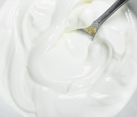 Fresh sour cream texture .