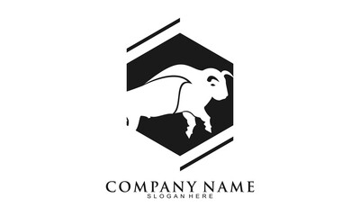 Bull simple symbol icon logo