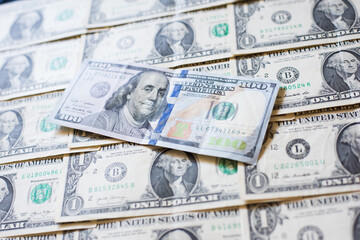 money on a light background