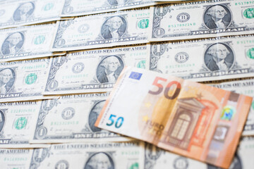 money on a light background