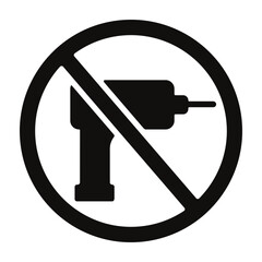 Drill restriction icon, vector graphics
