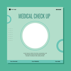 Medical healthcare service social media post template design. Hospital, doctor, clinic and dentist health business promotion flyer poster.