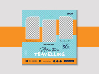 Minimal square banner template Suitable for social media post and web internet ads Vector illustration