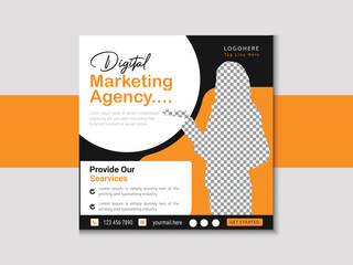 Minimal square banner template Suitable for social media post and web internet ads Vector illustration