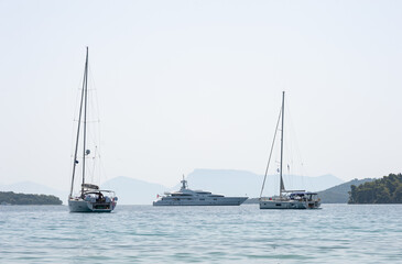 Fototapeta premium Aegean sea captured from the city of Nydri, Greece